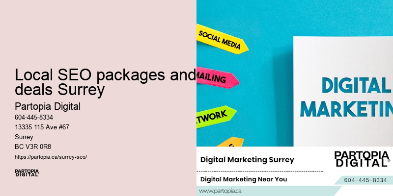 SEO web design Local SEO packages and deals Surrey