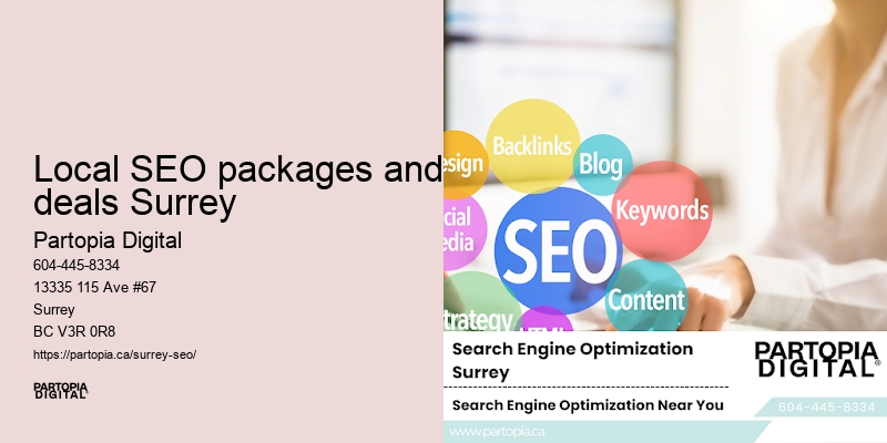 SEO service providers Local SEO packages and deals Surrey