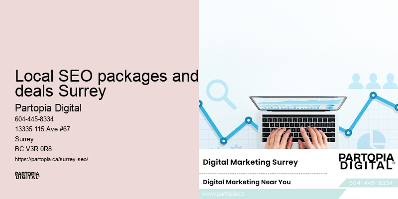 Affordable SEO plans Local SEO packages and deals Surrey