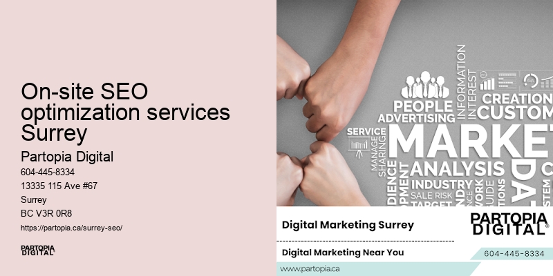On-site SEO optimization services Surrey SEO growth