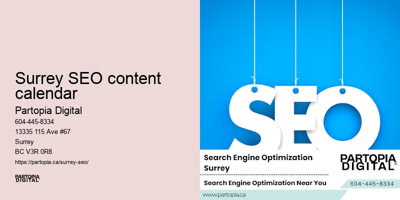 SEO strategies Surrey SEO content calendar