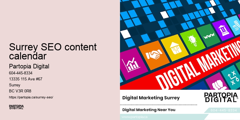 SEO solutions Surrey SEO content calendar